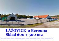 Njem 600 a 500 m2 skladov, vrobn plochy  LOVICE (Beroun)