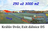 Plocha 250 a� 3.000 m2, Kr�l�v Dv�r u Berouna, Exit D5,