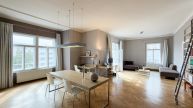 Pron�jem za��zen�ho bytu 3+kk, 120m2, balkon, 2x komora, 4. patro, Raisova ulice, Bubene�, Praha 6
